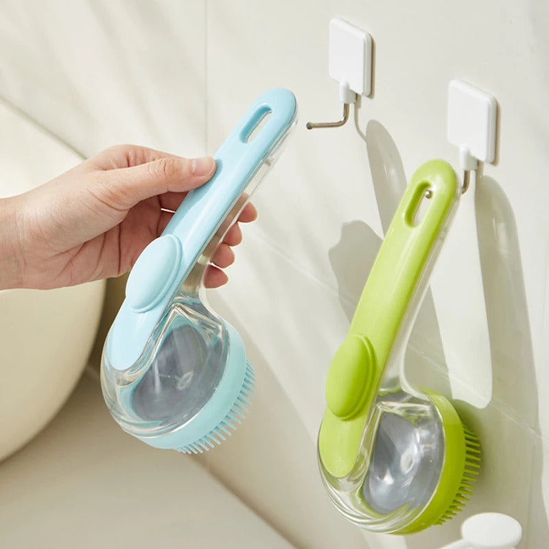 Wagly™ Multi-Functional Pet Brush – Built-in Shampoo Dispenser, Gentle Silicone Bristles, Easy to Clean, Perfect for Short-Haired Pets