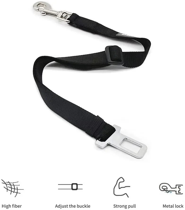 Wagly™ Adjustable Dog Seatbelt – Safe & Comfortable Car Travel for Pets
