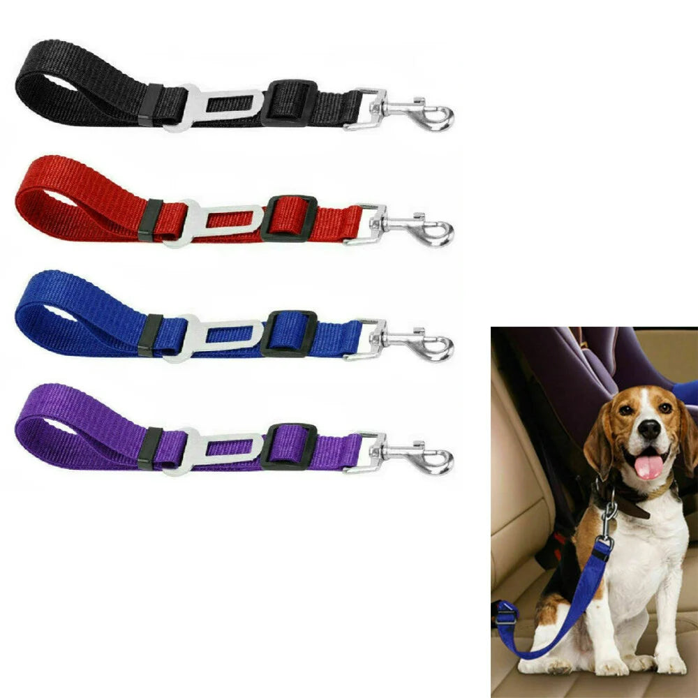 Wagly™ Adjustable Dog Seatbelt – Safe & Comfortable Car Travel for Pets