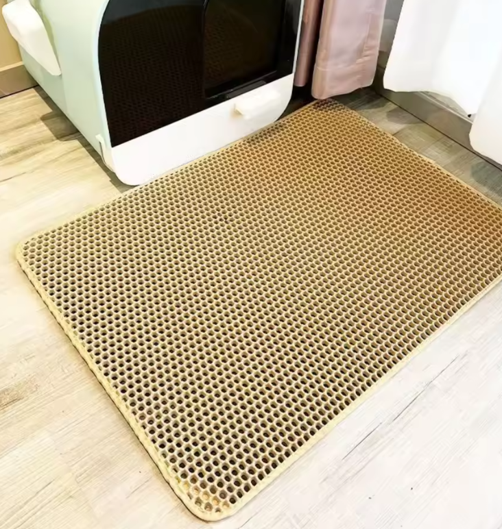 Wagly™ Premium Large Cat Litter Mat - Waterproof Double Layer Litter Trapper, Non-Slip & Washable Pet Toilet Pad for Sand Control